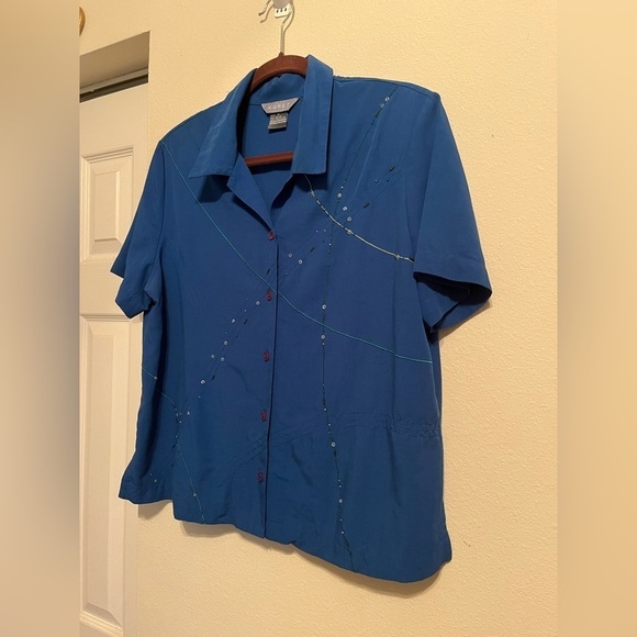KORET~WOMEN’S BLUE SHIRT~M - Picture 3 of 6